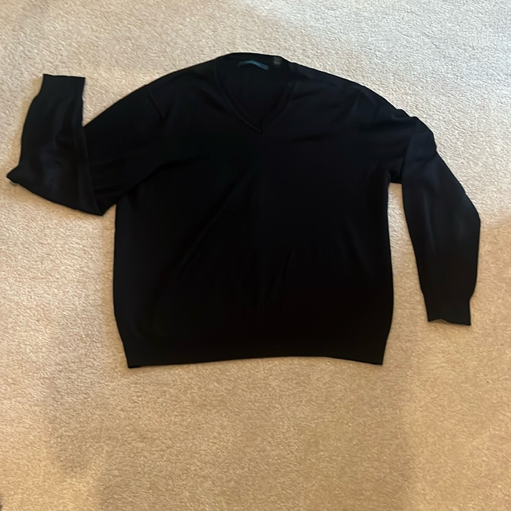 Men’s Perry Ellis Black V-Neck Sweater